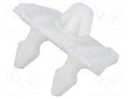 Moulding clip; 10pcs; Mercedes; OEM: 19884681; polyamide; natural ROMIX