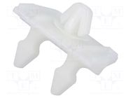 Moulding clip; 10pcs; Mercedes; OEM: 19884681; polyamide; natural ROMIX