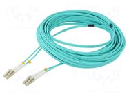Fiber patch cord; OM4; LC/UPC,both sides; 15m; LSZH; turquoise GEMBIRD