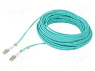 Fiber patch cord; OM4; LC/UPC,both sides; 30m; LSZH; turquoise GEMBIRD