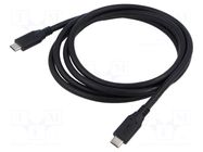 Cable; Thunderbolt 3,Thunderbolt 4,USB 4.0; 1.5m; black; PVC GOOBAY
