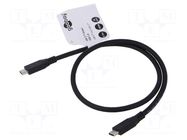 Cable; Thunderbolt 3,Thunderbolt 4,USB 3.2; 0.5m; black; 4K; PVC GOOBAY