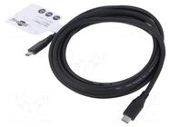 Cable; Thunderbolt 3,Thunderbolt 4,USB 3.2; 3m; black; 4K; PVC GOOBAY