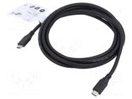 Cable; Thunderbolt 3,Thunderbolt 4,USB 3.2; 3m; black; 4K; PVC GOOBAY