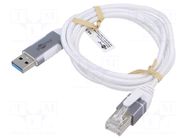 Cable; slim,USB 3.0; RJ45 plug,USB A plug; nickel plated; 1m GOOBAY