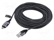 Cable; slim,USB 3.1; RJ45 plug,USB C plug; nickel plated; 15m GOOBAY