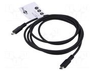 Cable; USB 3.2; USB C plug,both sides; 2m; black; 5Gbps; PVC; 60W Goobay