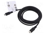Cable; USB 3.2; USB C plug,both sides; 3m; black; 5Gbps; PVC; 60W Goobay