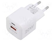 Power supply: switching; mains,plug-in; 5÷12VDC; 20W; white; 3A Goobay