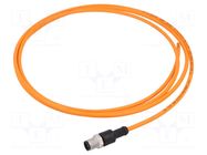 Cable: for sensors/automation; M12; PIN: 5; straight; 2m; plug; 4A BINDER