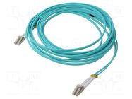Fiber patch cord; OM4; LC/UPC,both sides; 5m; LSZH; turquoise GEMBIRD