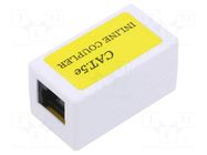 RJ 45 coupler; white; Cat: 5e; connection 1: 1; 8p8c GEMBIRD