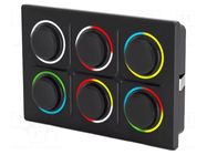 Keypad: plastic; LED; 6.5N; -40÷85°C; 09; panel,screw; Pos: 2/6 EAO