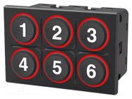 Keypad: plastic; LED; 6N; -40÷85°C; Body dim: 86.7x57.8x37.5mm; 09 EAO