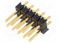 Connector: pin strips; pin header; male; PIN: 10; straight; THT SAMTEC
