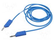 Test lead; 60VDC; 30VAC; 16A; with 4mm axial socket; Len: 2m; blue HIRSCHMANN T&M
