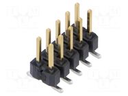 Connector: pin strips; pin header; male; PIN: 10; vertical; SMT SAMTEC