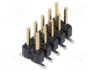 Connector: pin strips; pin header; male; PIN: 10; vertical; SMT SAMTEC