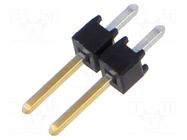 Connector: pin strips; pin header; male; PIN: 2; straight; THT; 1x2 SAMTEC