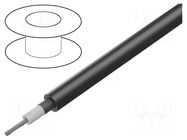 Wire: coaxial; RG58; 1x20AWG; stranded; Cu; PVC; black; 152m; 500ft BELDEN