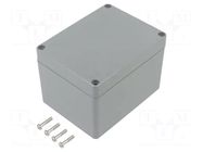 Enclosure: multipurpose; X: 90mm; Y: 115mm; Z: 80mm; ABS; light grey GAINTA