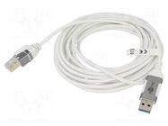 Cable; slim,USB 3.0; RJ45 plug,USB A plug; nickel plated; 5m GOOBAY