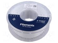 Filament: PET-G; 1.75mm; white; 220÷260°C; 1kg; High Speed GEMBIRD