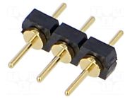 Connector: pin strips; pin header; male; PIN: 3; straight; THT; 1x3 SAMTEC