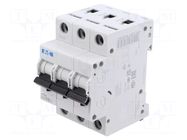 Circuit breaker; 230/400VAC; Inom: 10A; Poles: 3; Charact: D; 6kA EATON ELECTRIC