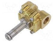 Electromagnetic valve; G 3/8"; brass; FKM; Valve: 2/2 NC; 24VDC AIGNEP