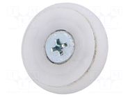 Guide roller; technopolymer POM; Ømax: 26mm; Ext.thread: M6 ELESA+GANTER