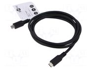 Cable; Thunderbolt 3,Thunderbolt 4,USB 3.2; 1.5m; black; 4K; PVC GOOBAY