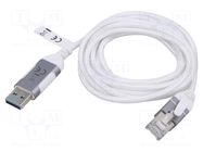 Cable; slim,USB 3.0; RJ45 plug,USB A plug; nickel plated; 10m GOOBAY