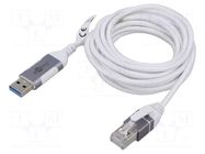 Cable; slim,USB 3.0; RJ45 plug,USB A plug; nickel plated; 15m GOOBAY