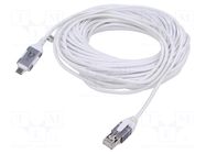 Cable; slim,USB 3.1; RJ45 plug,USB C plug; nickel plated; 15m GOOBAY