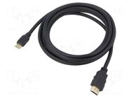 Cable; HDMI plug,mini HDMI plug; PVC; HDCP 2.2,HDMI 2.1; Len: 3m GOOBAY