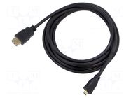 Cable; HDMI plug,micro HDMI plug; PVC; HDCP 2.2,HDMI 2.1; Len: 2m GOOBAY