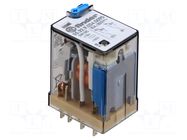 Relay: electromagnetic; DPDT; 24VDC; Icontacts max: 10A; socket FINDER