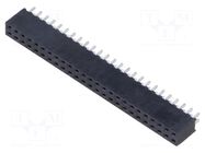 Connector: pin strips; socket; female; PIN: 50; straight; THT; 2mm SAMTEC