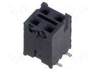 Connector: pin strips; socket; female; PIN: 4; vertical; SMT; 2.54mm SAMTEC
