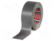 Tape: duct; W: 50mm; L: 50m; Thk: 0.175mm; grey; synthetic caoutchouc TESA