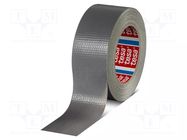 Tape: duct; W: 50mm; L: 50m; Thk: 0.175mm; grey; synthetic caoutchouc TESA