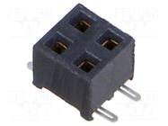 Connector: pin strips; socket; female; PIN: 4; vertical; SMT; 2mm SAMTEC