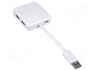 Accessories: USB hub; white; hub USB; Out: USB A socket x4 RASPBERRY PI