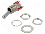 Switch: toggle; Pos: 2; SPDT; ON-ON; 5A/125VAC; 5A/28VDC; -30÷85°C TE Connectivity