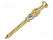 Contact; male; Han® D; copper alloy; nickel plated,gold-plated HARTING