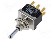 Switch: toggle; Pos: 3; DP3T; ON-OFF-ON; 6A/250VAC; FT; -20÷70°C TE Connectivity