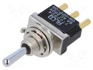 Switch: toggle; Pos: 3; SP3T; (ON)-OFF-(ON); 6A/250VAC; F; -20÷70°C TE Connectivity