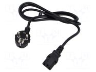 Cable; 3x0.75mm2; CEE 7/7 (E/F) plug angled,IEC C13 female; PVC POS