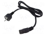 Cable; 3x1.5mm2; CEE 7/7 (E/F) plug angled,IEC C19 female; PVC POS